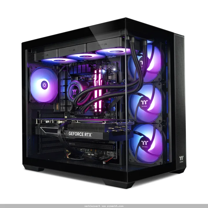 Thermaltake RTX 5070 Ti Black Gaming PC AMD Ryzen 7 7800X3D, 32GB RAM, 2TB SSD, GeForce RTX 5070 Ti (16GB GDDR7), Windows 11