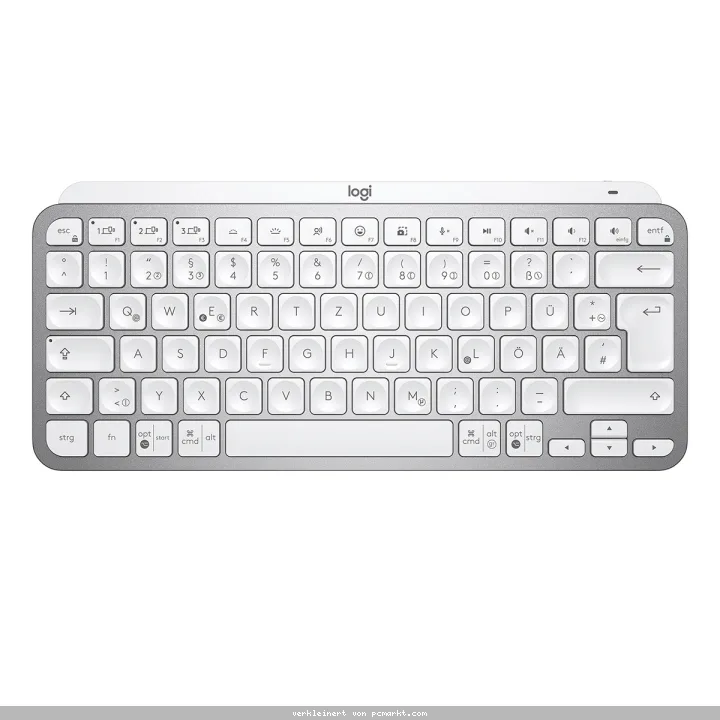 Logitech MX Keys Mini Minimalist Wireless Illuminated Keyboard, kabellose Bluetooth-Tastatur , pale grey
