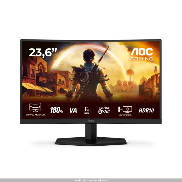 AOC C24G42E 24 Zoll Full HD Curved Monitor, 180 Hz, 0.5 ms, FreeSync Premium (1920x1080, 1x HDMI 2.0, 1x DisplayPort 1.4) schwarz
