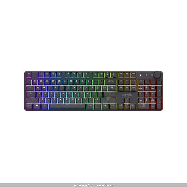 Trust Gaming GXT868 Torix Wireless Tastatur Hochwertige kabellose mechanische Gaming-Tastatur mit kompletter RGB-Beleuchtung