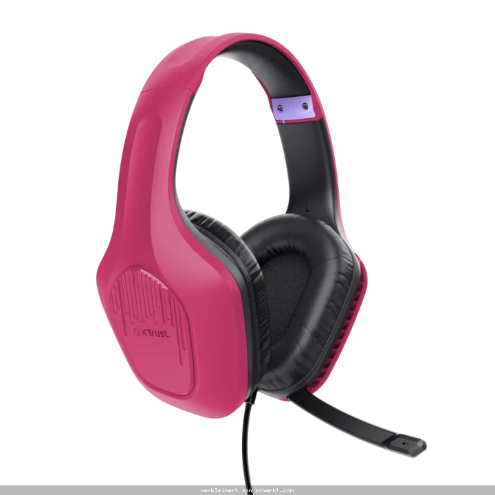 Trust Gaming GXT415P ZIROX Headset pink federleichtes. ohrumschließendes Gaming-Headset, für PC und Konsolen, pink