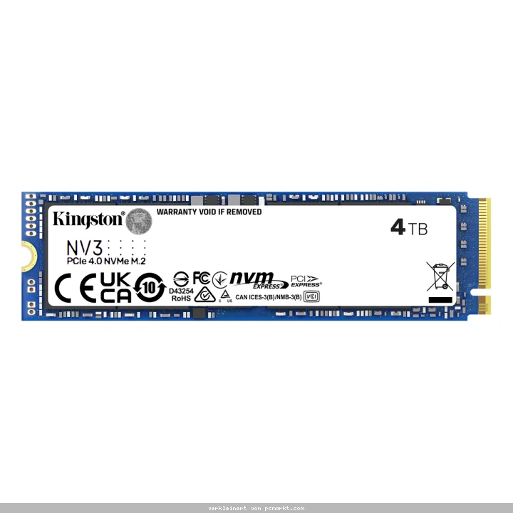 Kingston NV3 SSD 4TB M.2 2280 PCIe Gen4 NVMe Internes Solid-State-Module