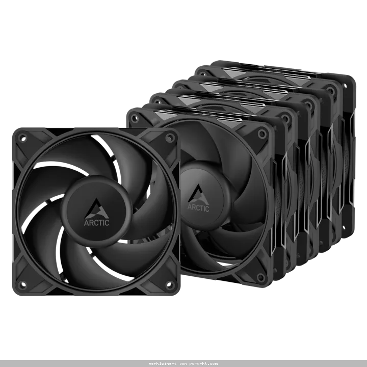 ARCTIC P12 PRO PST 5er-Pack schwarz | Gehäuselüfter
