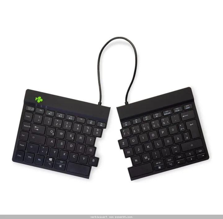 R-Go Split Break Ergonomische Bluetooth-Tastatur Pausenanzeige, Ultradünn für besseren Blutkreislauf