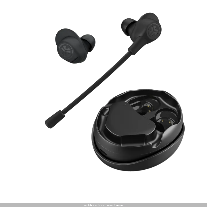 Jlab Work Buds True Wireless Earbuds Black Bluetooth In-Ear-Kopfhörer, Abnehmbares Mikrofon mit Geräuschunterdrückung