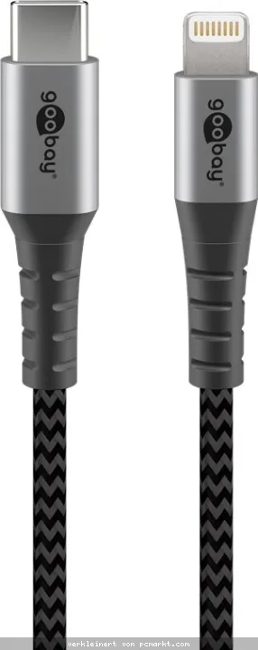 Goobay Lightning USB-C Lade- und Synchronisationskabel, 2m