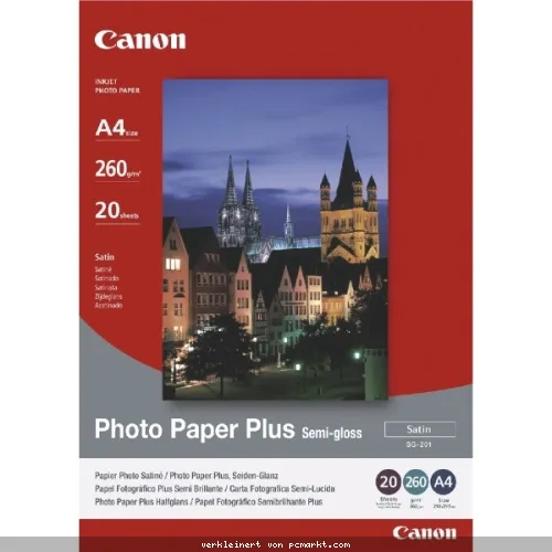 Canon Photo Paper Plus SG-201, A4, 20 Blatt