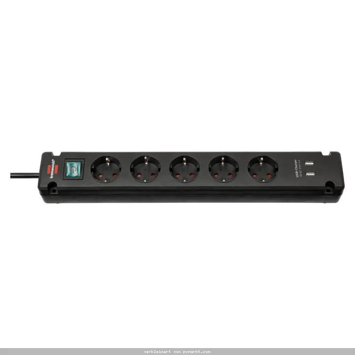 Brennenstuhl Bremounta 5fach + USB schwarz *DE* 3m H05VV-F3G1,5
