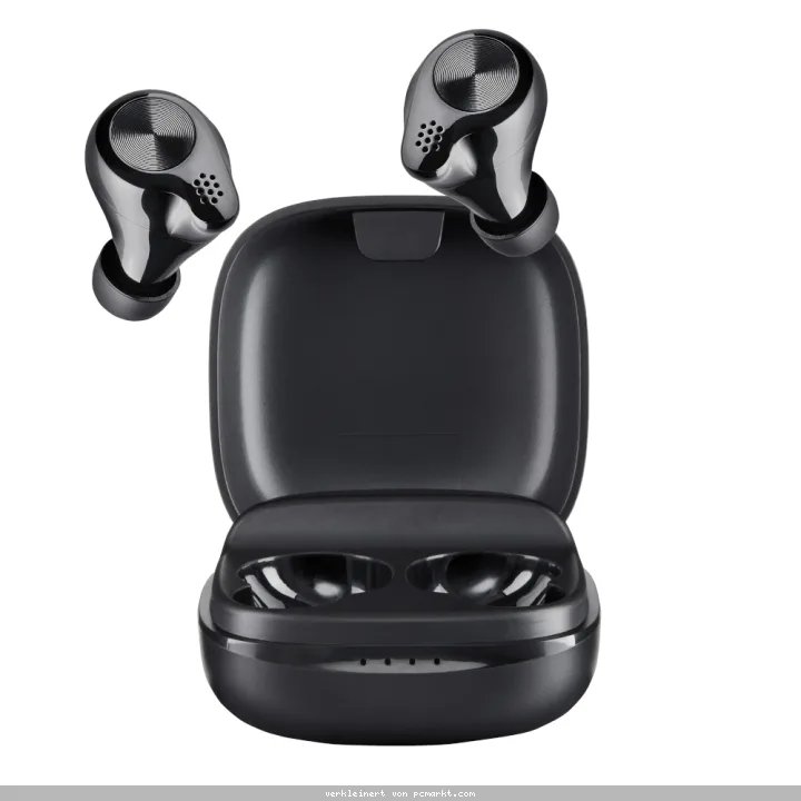 Intenso Buds Micro True Wireless Kopfhörer T200, Schwarz Musik Modus, Gaming Modus, intuitive Touchsteuerung