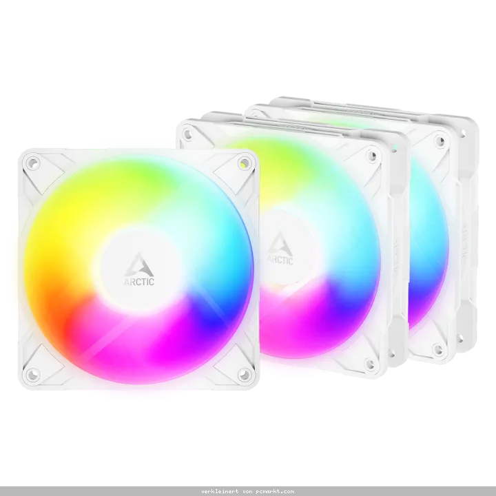 ARCTIC P12 PRO Reverse A-RGB weiß 3er-Pack | Gehäuselüfter