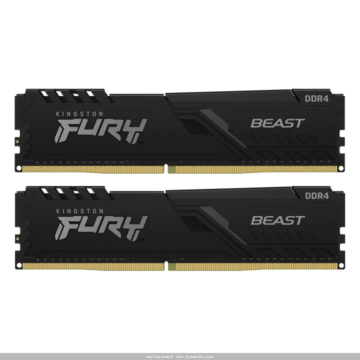 Kingston FURY Beast Schwarz 16GB Kit (2x8GB) DDR4-3600 CL17 UDIMM Gaming Arbeitsspeicher