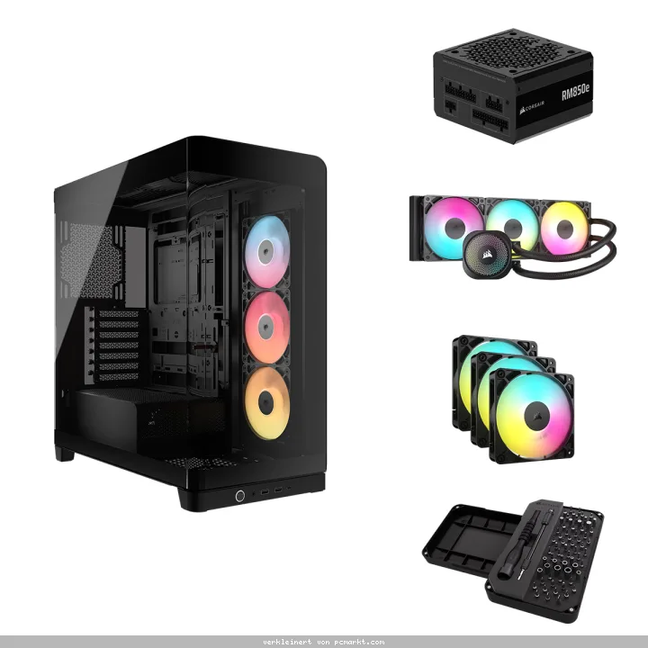 CORSAIR FRAME 4500X RS-R DiY Gaming PC Bundle - inkl. CORSAIR RM850e, NAUTILUS 360 ARGB, RS120 ARGB Triple Pack, DiY Toolkit