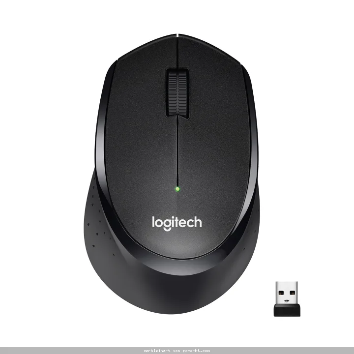 Logitech M330 Silent Plus Maus, schwarz