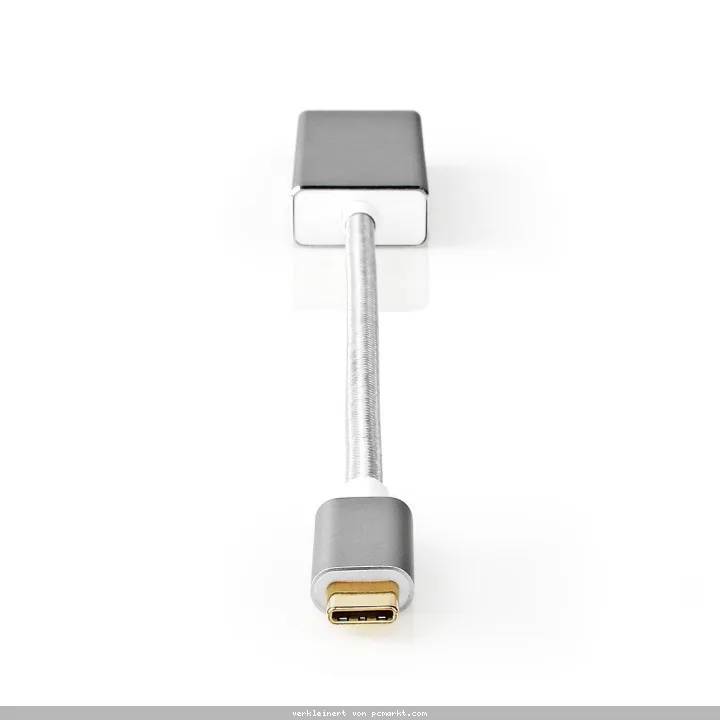 Nedis USB-Adapter | USB 3.2 Gen 1 | USB-C™ Stecker | Mini DisplayPort Buchse | 0.20 m | rund | Vergoldet | Geflochten / Nylon | Silber | Verpackung mi