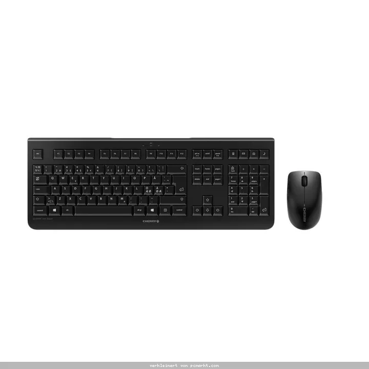 Cherry DW 3000 - Tastatur-und-Maus-Set - kabellos, 2.4 GHz, Englisch-US Tastaturlayout, Schwarz