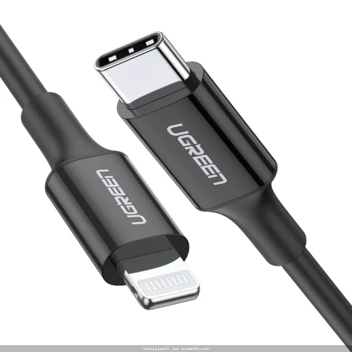 UGREEN Ladekabel Lightning zu Typ-C 1m schwarz