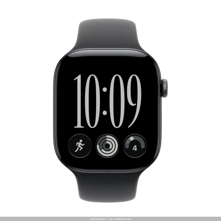 Apple Watch Series 12 46mm - Schwarz Aluminium Case Schwarz Sport Band - S/M