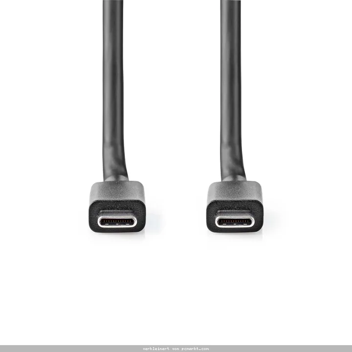 Nedis USB-Kabel | USB 3.2 Gen 2x2 | USB-C™ Stecker - USB-C™ Stecker | 100 W | 4K@60Hz | 20 Gbps | Vernickelt | 1.00 m | Rund | PVC | Schwarz | Box