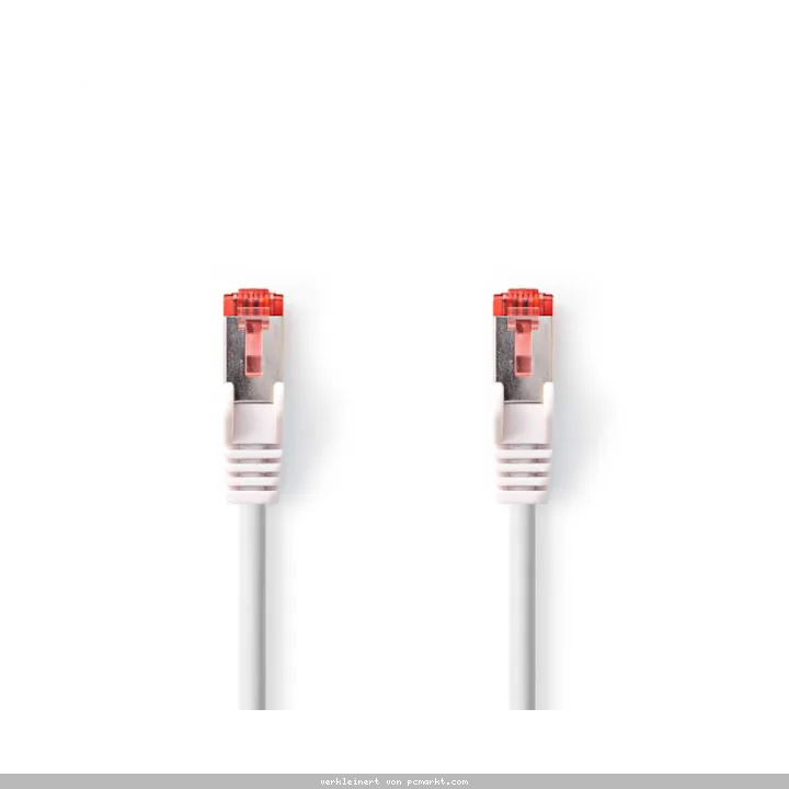 Nedis CAT6-Netzwerkkabel- RJ45 Stecker | RJ45 Stecker | S/FTP | 0.25 m | Rund | LSZH | Weiss | Label