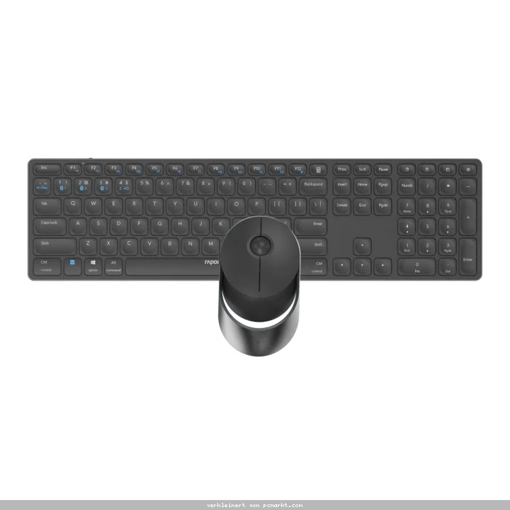Rapoo Kabelloses Multi-Mode-Deskset "9850M" - grau - QWERTZ (deutsches)-Layout