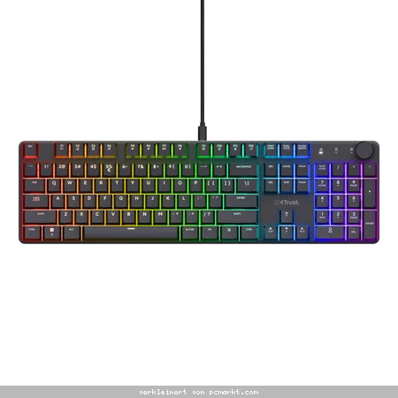 Trust Gaming GXT866 Torix Gaming Tastatur Mechanische Premium-Gaming-Tastatur in Originalgröße mit kompletter RGB-Beleuchtung
