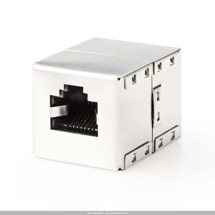 Nedis Netzwerkkoppler | CAT5e / CAT6 | Geschirmt | RJ45 Buchse - RJ45 Buchse | Gerade | Metall | Box