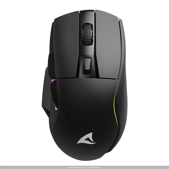 Sharkoon SGM50W Gaming Maus Schwarz - kabellose Gaming-Maus inklusive Dockingstation mit max. 6400dpi und RGB-Beleuchtung