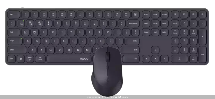 Rapoo 9810M Kabelloses Multimodus-Desktop-Set Verbindung über Bluetooth, Verbindung mit mehreren Geräten, Umweltfreundlicher, wiederaufladbarer Akku (