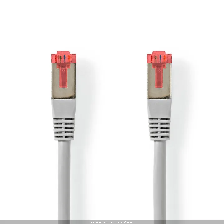 Nedis Cat 6 Kabel | RJ45 Stecker | RJ45 Stecker | S/FTP | 15.0 m | rund | PVC | Grau | Aufhänger
