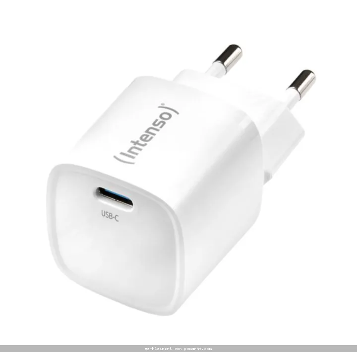 Intenso Power Adapter W30C² GaN, weiß UBS-C-Ladeadapter mit 30 Watt Ladeleistung, Leichtes und handliches Design