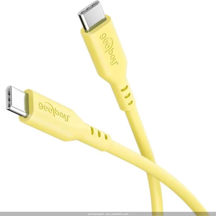 Goobay USB-C™-Silikonkabel, 1,5 m, gelb