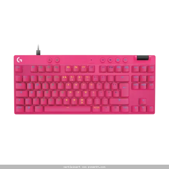 Logitech Gaming PRO X TKL RAPID Gaming Tastatur kabelgebundene Gaming Tastatur mit magnetischen Switches, magenta