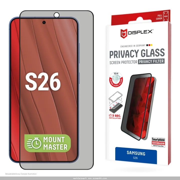 DISPLEX Displayschutz Privacy Panzerglas für Samsung Galaxy S26