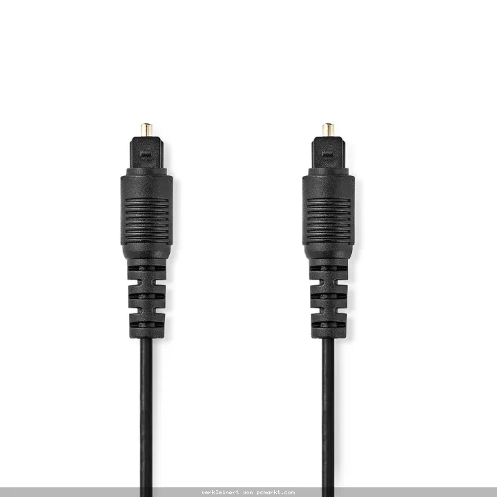 Nedis Optisches Audiokabel - Toslink Stecker | Toslink Stecker | 1.00 m | Rund | PVC | Schwarz | Label