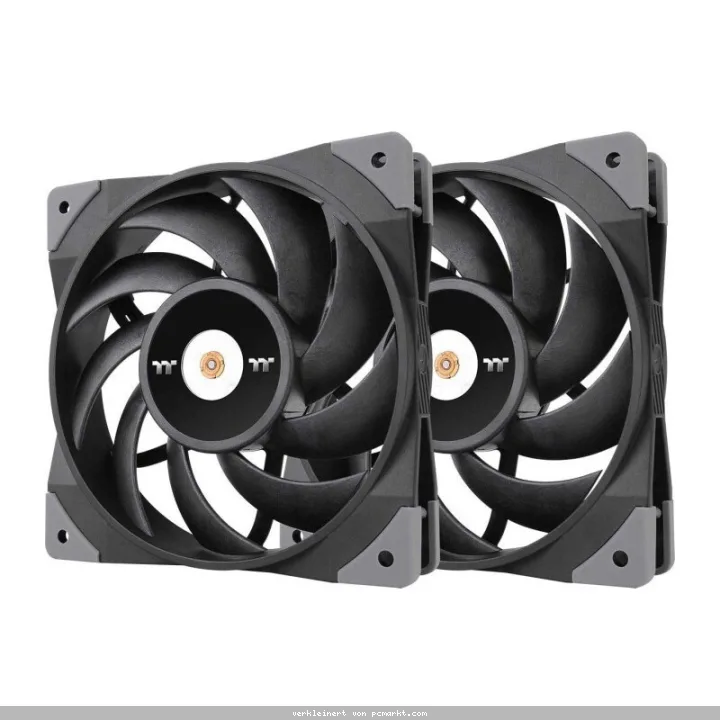 Thermaltake ToughFan 12 schwarz 2er Pack Gehäuselüfter