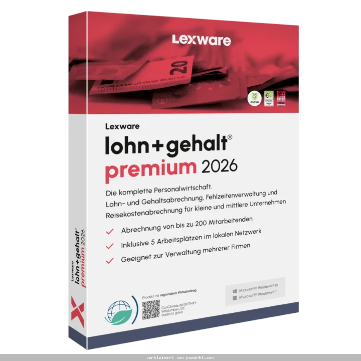Lexware lohn+gehalt premium 2026 Jahresversion (365-Tage)