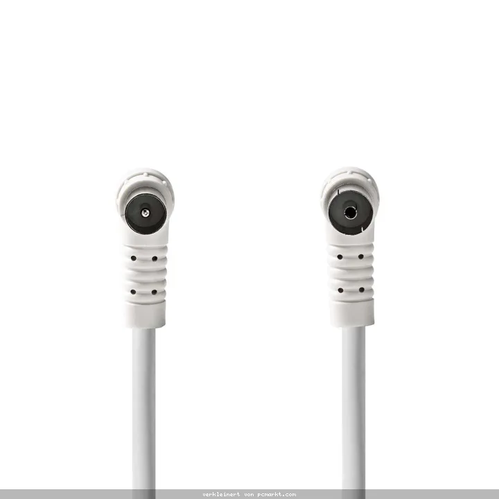 Nedis Koaxial Kabel | IEC (Coax) Stecker | IEC (Coax) Buchse Vernickelt | 120 dB | 75 Ohm | 4-fach geschirmt | 10.0 m | Rund | PVC | Weiss | Label