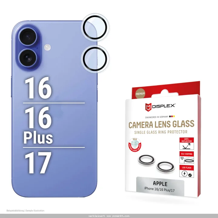 DISPLEX CamGlass Single Lens iPhone 16/16 Plus/17