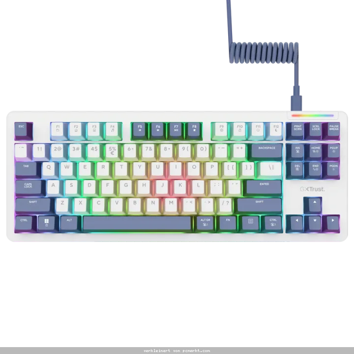 Trust Gaming GXT872 XYRA TKL Gaming Tastatur Hot-Swap-fähige mechanische TKL-Gaming-Tastatur mit Pads für ultimative Individualität