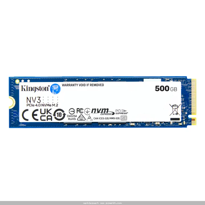 Kingston NV3 SSD 500GB M.2 2280 PCIe Gen4 NVMe Internes Solid-State-Module