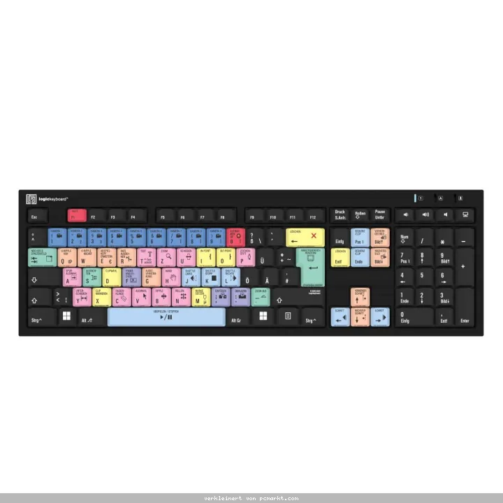 LogicKeyboard PC Nero Slimline Tastatur Adobe Premiere Pro CC Design