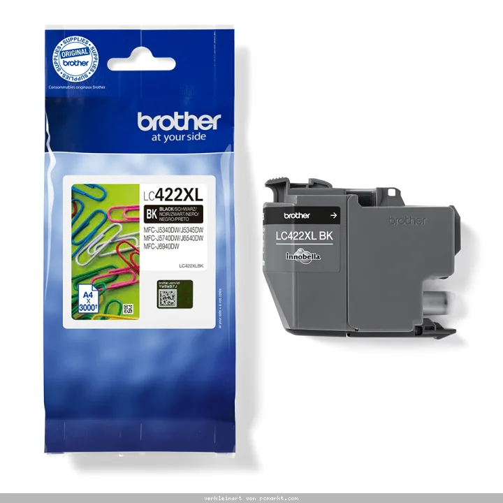 Brother LC-422XLBK Tintenpatrone Schwarz für 3.000 Seiten Kompatibilität: MFC-J5340DWE // MFC-J5340DW // MFC-J5345DW // MFC-J5740DW // MFC-J6540DWE