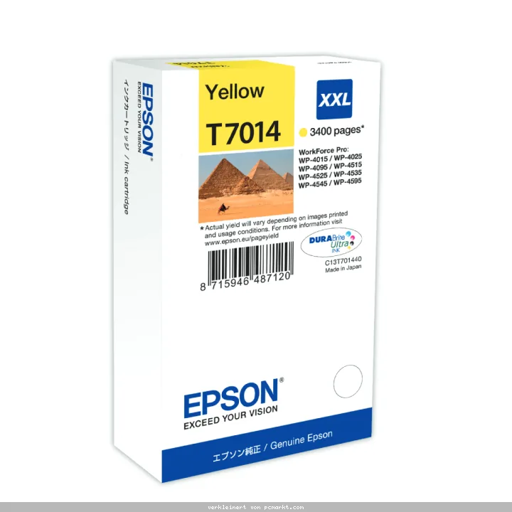 Epson T7014 Tintenpatrone Gelb 3.400 Seiten Für Kompatibilität, siehe Artikel-Beschreibung