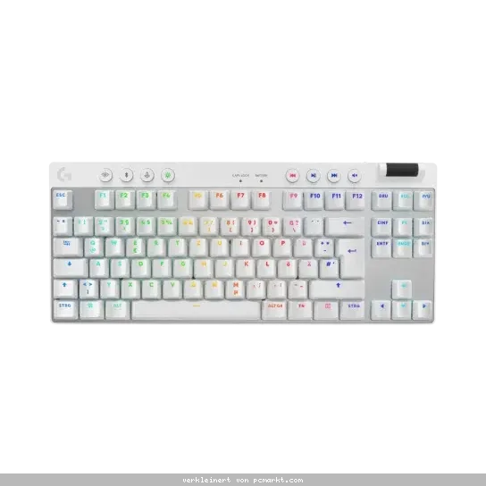 Logitech Gaming PRO X TKL Gaming Tastatur kabellose Gaming Tastatur mit programmierbaren Tasten und RGB-Beleuchtung, weiß