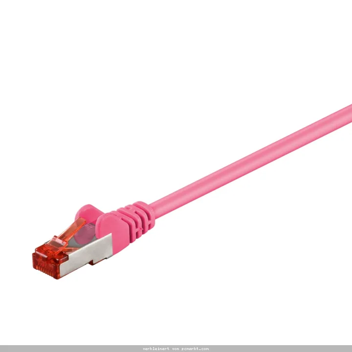 Goobay 1m CAT 6 Patchkabel, S/FTP (PiMF), Magenta