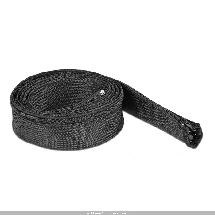 Delock Geflechtschlauch mit Reißverschluss hitzebeständig 2 m x 50 mm schwarz