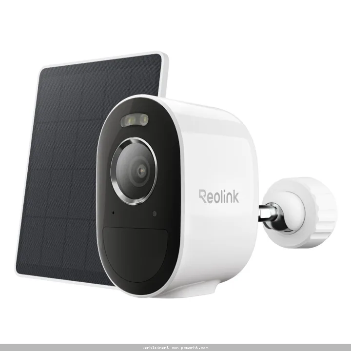 Reolink Argus Series B330 WLAN Kamera mit Solarpanel Lite 5MP (2880x1616), Akkubetrieb, IP65-Wetterschutz, Nachtsicht in Farbe, Intelligente Erkennung