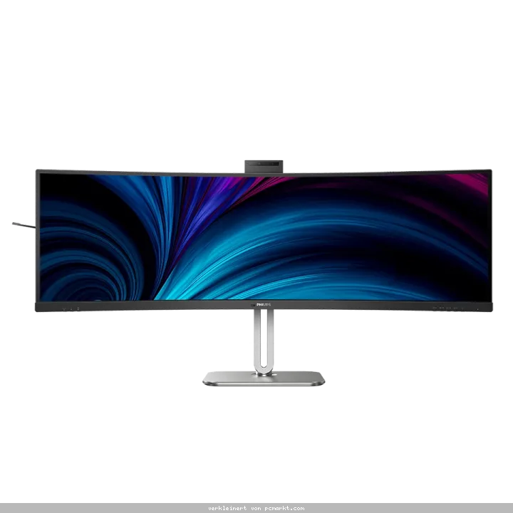 Philips 49B2U6900CH 49 Zoll DQHD Curved Monitor, Webcam, Mikrofon, RJ45, höhenverstellbar (5120x1440, HDMI, DisplayPort, USB-C, USB Hub) schwarz