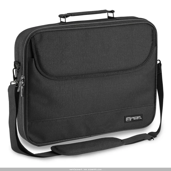 PEDEA Laptoptasche 15,6 Zoll (39,6 cm) "SMARTLINE", Notebook Umhängetasche mit Schultergurt, schwarz