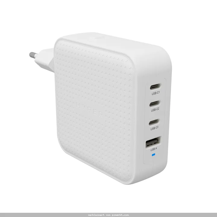 Hyper® HyperJuice® 100W USB-C GaN Travel Charger (3C+1A) - White HyperJuice® 100W USB-C GaN Travel Charger (3C+1A) - White